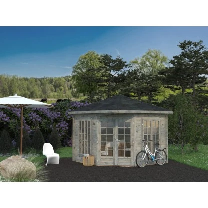 Palmako Holz-Pavillon Melanie Grau BxT: 280 Cm X 280 Cm Inkl.Fußboden 2 Palmako Holz-Pavillon Melanie Grau BxT: 280 Cm X 280 Cm Inkl.Fußboden – Bild 2