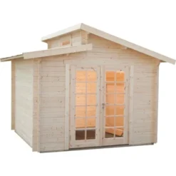 Wolff Finnhaus Holz-Gartenhaus Bornholm 40-B Typ 3 300 Cm X 300 Cm