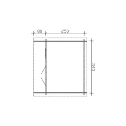 Skan Holz Holz-Gartenhaus Langesund 1 Natur 340 Cm X 250 Cm -Vitavia Verkäufe 2 2622 Gartenhaus 5 605316