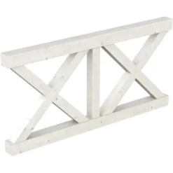 Skan Holz Brüstung Andreaskreuz 170 X 84 Cm Fichte Weiß