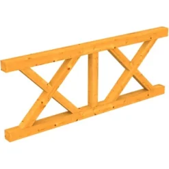 Skan Holz Brüstung Andreaskreuz 220 X 84 Cm Fichte Eiche Hell