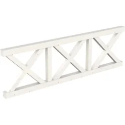 Skan Holz Brüstung Andreaskreuz 270 X 84 Cm Fichte Weiß