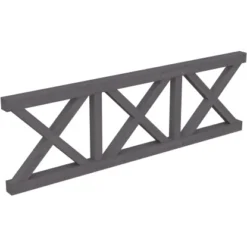 Skan Holz Brüstung Andreaskreuz 270 X 84 Cm Fichte Schiefergrau