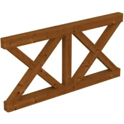 Skan Holz Brüstung Andreaskreuz 170 X 84 Cm Douglasie Nussbaum