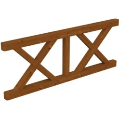 Skan Holz Brüstung Andreaskreuz 220 X 84 Cm Douglasie Nussbaum