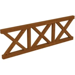 Skan Holz Brüstung Andreaskreuz 270 X 84 Cm Douglasie Nussbaum