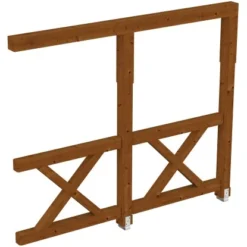 Skan Holz Seitenwand Andreaskreuz 255 X 210 Cm Douglasie Nussbaum