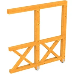 Skan Holz Seitenwand Andreaskreuz (WA) 205 X 210 Cm Fichte Eiche Hell