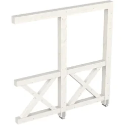 Skan Holz Seitenwand Andreaskreuz (WA) 205 X 210 Cm Fichte Weiß