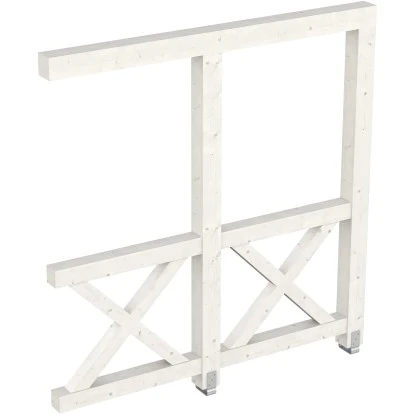 Skan Holz Seitenwand Andreaskreuz (WA) 205 X 210 Cm Fichte Weiß 1 Skan Holz Seitenwand Andreaskreuz (WA) 205 X 210 Cm Fichte Weiß