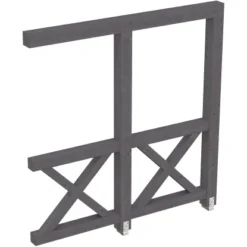 Skan Holz Seitenwand Andreaskreuz (WA) 205 X 210 Cm Fichte Schiefergrau