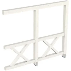 Skan Holz Seitenwand Andreaskreuz (WA) 255 X 210 Cm Fichte Weiß