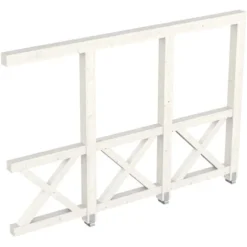 Skan Holz Seitenwand Andreaskreuz (WA) 305 X 210 Cm Fichte Weiß