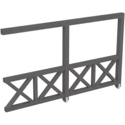 Skan Holz Seitenwand Andreaskreuz (WA) 355 X 210 Cm Fichte Schiefergrau