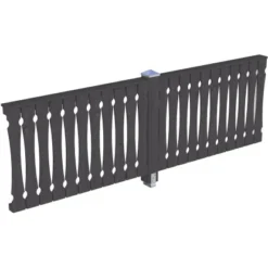 Skan Holz Seitenwand Balkonschalung 305 X 96 Cm Fichte Schiefergrau