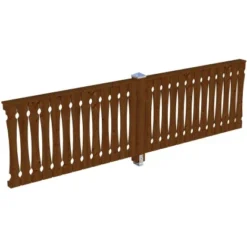 Skan Holz Seitenwand Balkonschalung 355 X 96 Cm Fichte Nussbaum