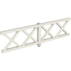 Skan Holz Brüstung Andreaskreuz 335 X 84 Cm Fichte Weiß