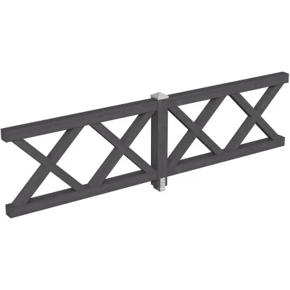 Skan Holz Brüstung Andreaskreuz 335 X 84 Cm Fichte Schiefergrau 1 Skan Holz Brüstung Andreaskreuz 335 X 84 Cm Fichte Schiefergrau