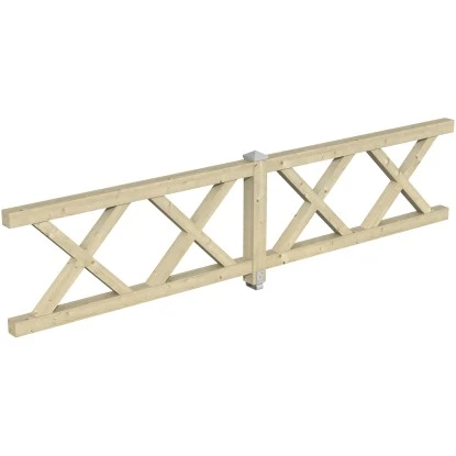 Skan Holz Brüstung Andreaskreuz 400 X 84 Cm Fichte Natur 1 Skan Holz Brüstung Andreaskreuz 400 X 84 Cm Fichte Natur