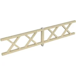 Skan Holz Brüstung Andreaskreuz 465 X 84 Cm Fichte Natur