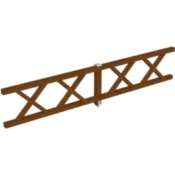 Skan Holz Brüstung Andreaskreuz 465 X 84 Cm Fichte Nussbaum