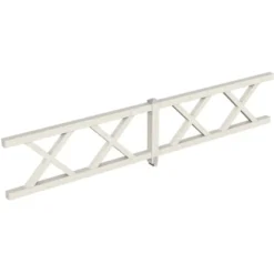 Skan Holz Brüstung Andreaskreuz 465 X 84 Cm Fichte Weiß