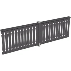 Skan Holz Brüstung Balkonschalung 335 X 96 Cm Fichte Schiefergrau