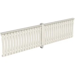 Skan Holz Brüstung Balkonschalung 400 X 96 Cm Fichte Weiß