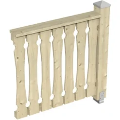 Skan Holz Brüstung Balkonschalung 108 X 96 Cm Fichte Natur