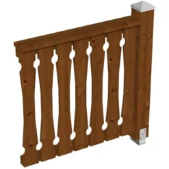 Skan Holz Brüstung Balkonschalung 108 X 96 Cm Fichte Nussbaum