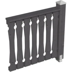 Skan Holz Brüstung Balkonschalung 108 X 96 Cm Fichte Schiefergrau