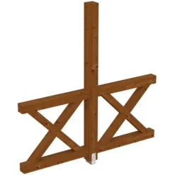 Skan Holz Seitenwand Andreaskreuz (FS) 205 X 210 Cm Fichte Nussbaum