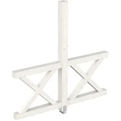 Skan Holz Seitenwand Andreaskreuz (FS) 205 X 210 Cm Fichte Weiß