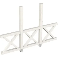 Skan Holz Seitenwand Andreaskreuz (FS) 305 X 210 Cm Fichte Weiß