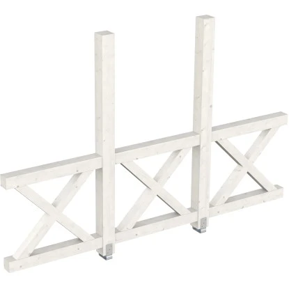 Skan Holz Seitenwand Andreaskreuz (FS) 305 X 210 Cm Fichte Weiß 1 Skan Holz Seitenwand Andreaskreuz (FS) 305 X 210 Cm Fichte Weiß