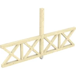 Skan Holz Seitenwand Andreaskreuz (FS) 355 X 210 Cm Fichte Natur