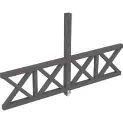 Skan Holz Seitenwand Andreaskreuz (FS) 355 X 210 Cm Fichte Schiefergrau