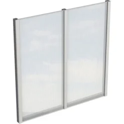 Skan Holz Seitenwand M. Polycarbonatplatten (FS) 205 X 200 Cm Fichte Grau