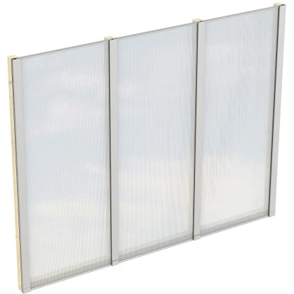 Skan Holz Seitenwand M. Polycarbonatplatten (FS) 255 X 200 Cm Fichte Natur 1 Skan Holz Seitenwand M. Polycarbonatplatten (FS) 255 X 200 Cm Fichte Natur