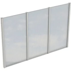 Skan Holz Seitenwand M. Polycarbonatplatten (FS) 305 X 200 Cm Fichte Weiß