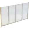 Skan Holz Seitenwand M. Polycarbonatplatten (FS) 355 X 200 Cm Fichte Eiche Hell
