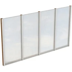 Skan Holz Seitenwand M. Polycarbonatplatten (FS) 355 X 200 Cm Fichte Nussbaum