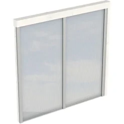 Skan Holz Seitenwand M. Polycarbonatplatten (WA) 205 X 200 Cm Fichte Weiß