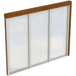 Skan Holz Seitenwand M. Polycarbonatplatten (WA) 255 X 200 Cm Fichte Nussbaum