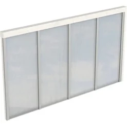 Skan Holz Seitenwand M. Polycarbonatplatten (WA) 355 X 200 Cm Fichte Weiß