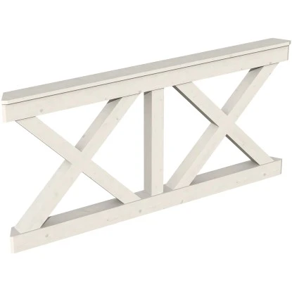 Skan Holz Brüstung Andreaskreuz 180 X 84 Cm Fichte Weiß 1 Skan Holz Brüstung Andreaskreuz 180 X 84 Cm Fichte Weiß