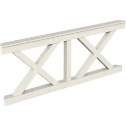 Skan Holz Brüstung Andreaskreuz 210 X 84 Cm Fichte Weiß