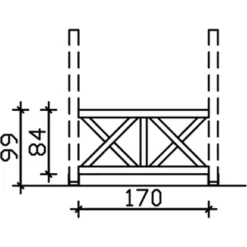 Skan Holz Brüstung Andreaskreuz 170 X 84 Cm Fichte Schiefergrau -Vitavia Verkäufe 2 zubehoer bild2 209361 13