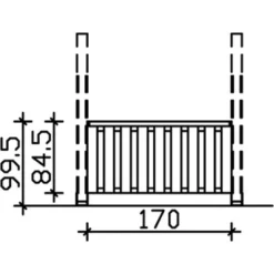 Skan Holz Brüstung Deckelschalung 170 X 84 Cm Douglasie Nussbaum -Vitavia Verkäufe 2 zubehoer bild2 209514 03