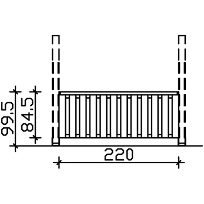 Skan Holz Brüstung Deckelschalung 220 X 84 Cm Douglasie Nussbaum 3 Skan Holz Brüstung Deckelschalung 220 X 84 Cm Douglasie Nussbaum – Bild 3